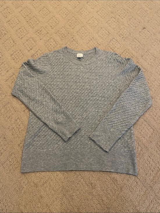 a new day Sweaters - a new day Light Gray Cable-Knit Crewneck Sweater